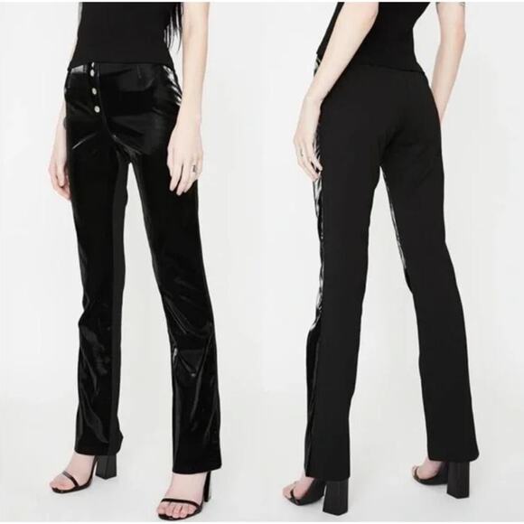 I.AM.GIA Castor PVC Mid Rise Pant In Black Size Small - Picture 2 of 12